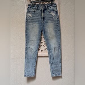 American Eagle Mom Jean Womens 4R Acid Wash Denim High Waisted Straight Leg